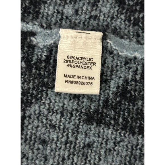 Birch NY NWT Open Front Cardigan Coat Pockets Blue Black Houndstooth Size S - Picture 6 of 9